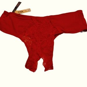 Victoria Secret NEW (M) Sexy Red Panty w/opening